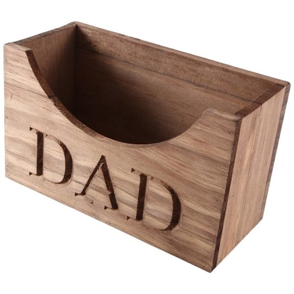 Rustikk Tre Baseball Caps Holder Organizer Stativ Farsdag Gaveboks B