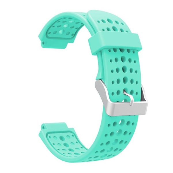 Garmin Forerunner 220 / 230 / 235 / 620 / 630 Rundt Hul Silikon Urrem - Cyan Grøn