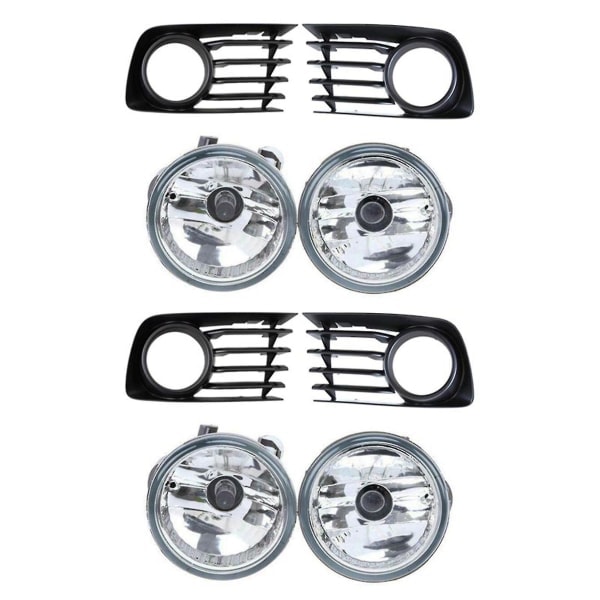 REMAKE Pairs Front Bumper Fog Lights + Cover Kit Compatible With Prius 2004-2009 With Bulb 81221-52070 81211-52