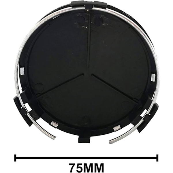 4 stk. bilhjulkapsler, kompatible med 75MM ABS hjulkapsler