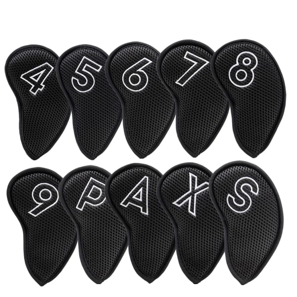 10-pack neoprenhuvuden för golfklubbor 4-9 PSAX