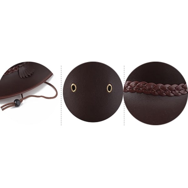 REMAKE Sort Hat i Sort Jungle Bull Læder, Western Hat, Australsk Hat, Cowboy Hat