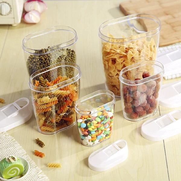 REMAKE Selkeä Akryylimuoviset Ruokasäilytyspurkit Sarja Täydellinen Sokeriin 150ml 960ml 720ml 480ml 300ml 5kpl