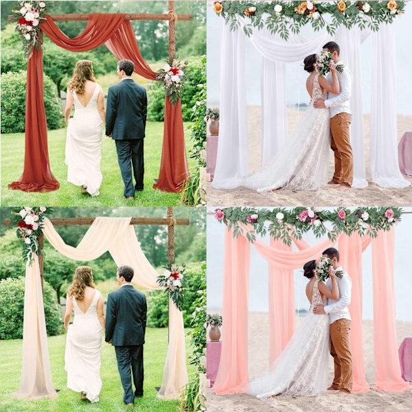 REMAKE Bryllupsbue Chiffonstof Gardin Bryllupsgardin Bue Dekoration Bryllupsdekoration