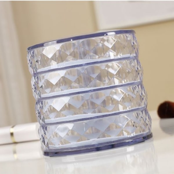 Smykkeorganisator etui 4-lags rund roterende etui Transparent