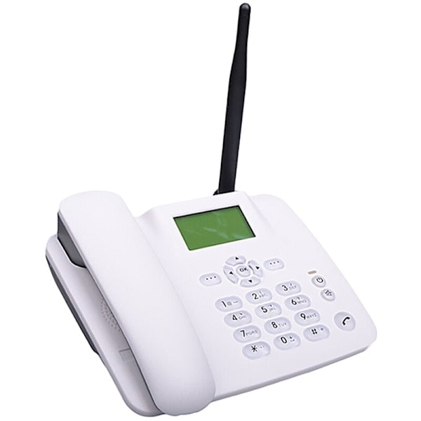 REMAKE 4G Trådløs Fastnettelefon - Understøtter Trådløs Telefon Med SIM-kort Gsm 850/900/1800/1900Mhz Med Alarmur Radio Antenne SMS-funktion Til Hjemmet