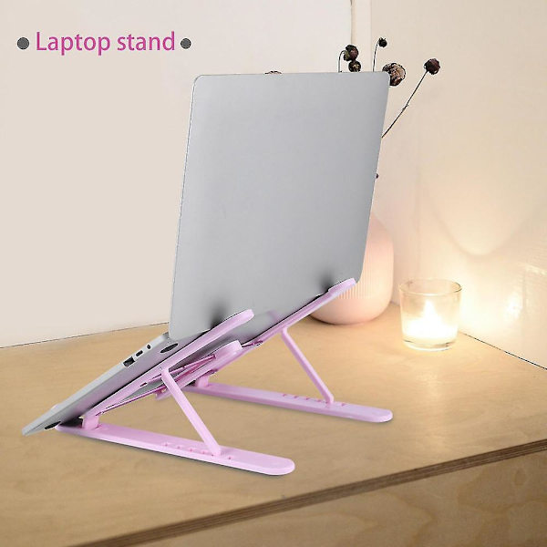 Bärbar Laptopställ, Laptopstativ För Skrivbord, 6 Vinklar Justerbar Ergonomisk Hållare För 10-15.6 Tum