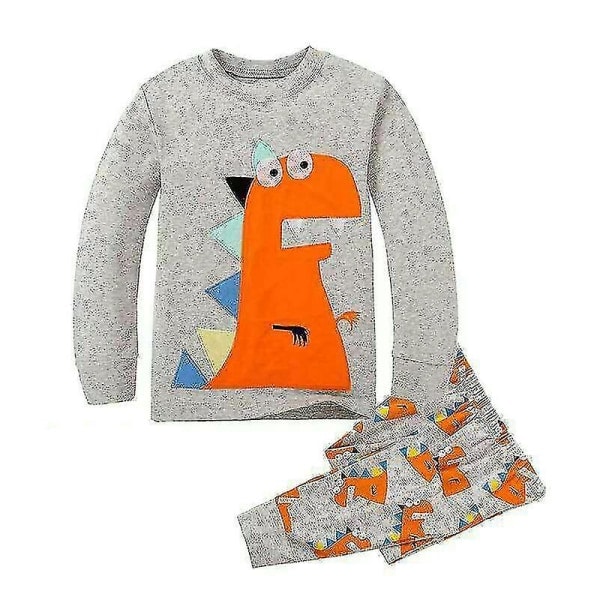 Boys Pajamas Dinosaur Nightwear Cotton Toddler Clothes Kids Sleepwear Winter Long Sleeve Christmas Pjs Sets 2 Piece Outfit Xmas/easter Gift CMK 90