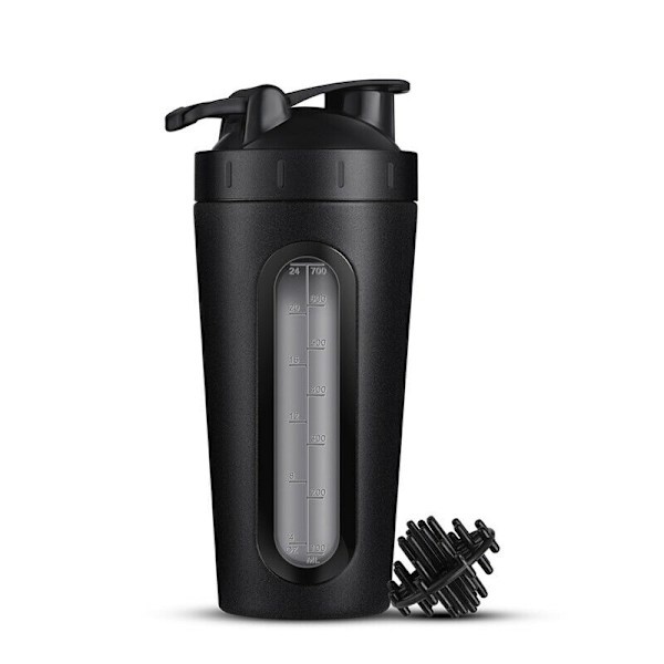Shaker i rustfrit stål, 700 ml - sort