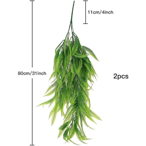 Kunstig plante Boston bregne falsk vinstok hængende efeu dekoration grøn plante rød