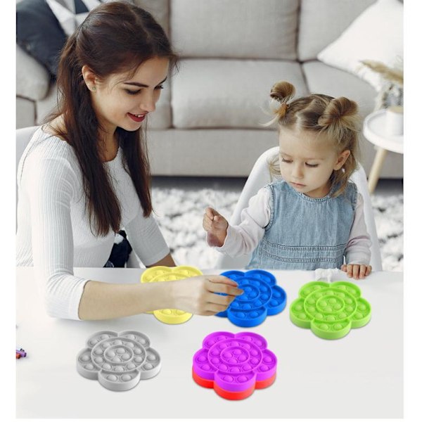 Popit Fidget Pop It Blomma 4st Färger Röd