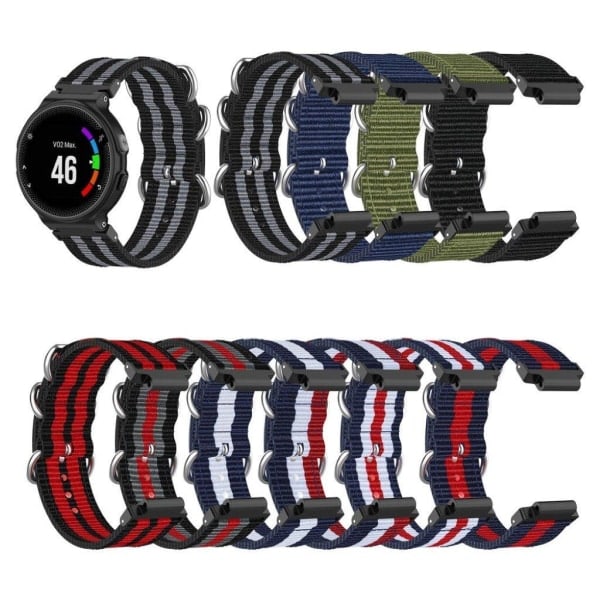Garmin Forerunner 220 / 230 / 235 / 630 / 620 / 735 Nylon Urrem - Sort Sort