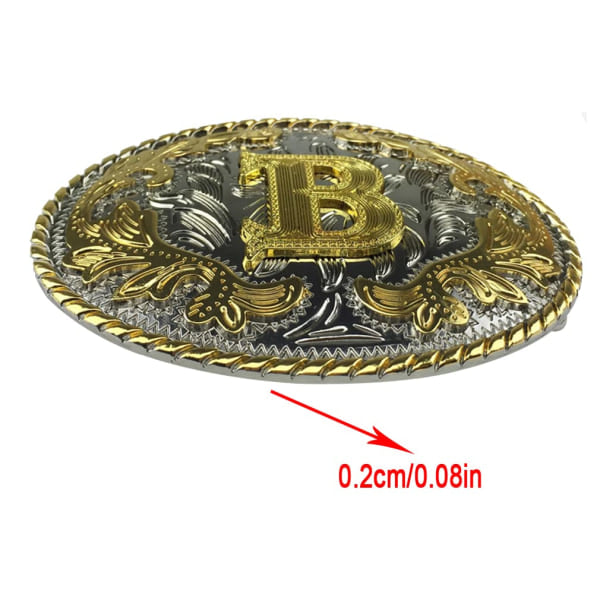 Mænds Bæltespænde 3D Guld Bogstav Udskæring A~Z Western Vintage Stil Cowboy Bæltespænder til Mænd Kvinder Fars Dag Julegave Fødselsdag