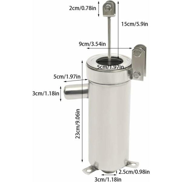 Rostfritt stål handvattenpump - Handpump - Manuell vattenpump för grundvatten upp till 10 m djupt