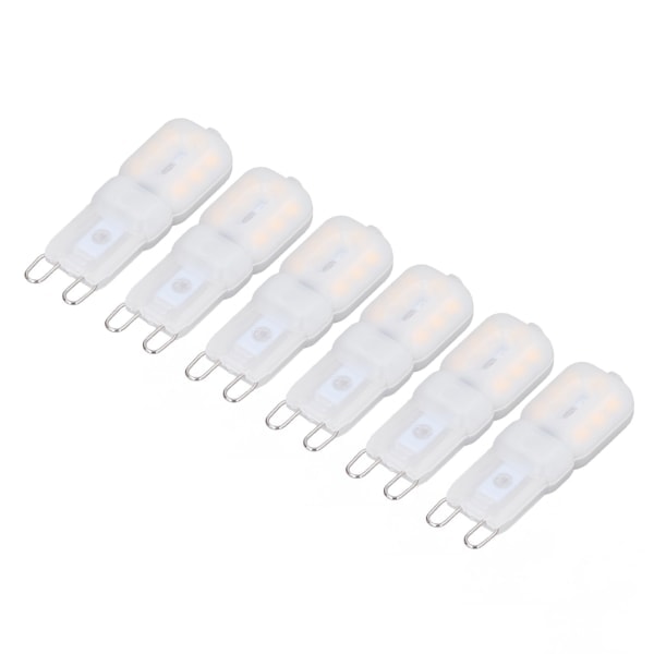 REMAKE 6 stk. G9 LED Pærer Dæmpbar 3W Energibesparende 360 Graders Lyspære til Loftlamper og Loftlamper Varmt Hvidt 220-240V