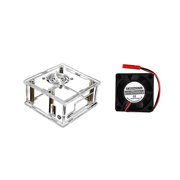 For Orange R1 Plus Case Acrylic Enclouse Shell With Cooling Fan For Orange Development Board Protec