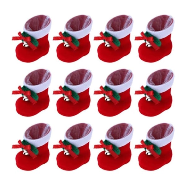 12-pack Julstövlar Godis Juldekorationer Presenter till Barn