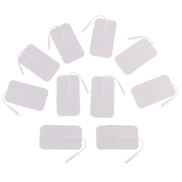 10-pakning TENS/EMS elektrode pads - Elektroder for massageinstrumenter Hvit