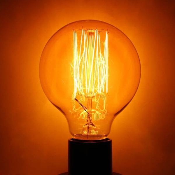 6 stk 40W Glødepærer E27 Vintage Edison G80 Glødepære Varmt Hvid 220V