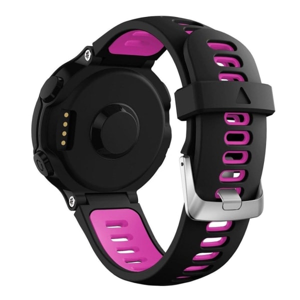 Garmin Forerunner 735XT / 220 / 230 / 235 / 620 / 630 Silikon Urrem - Sort / Rose Sort