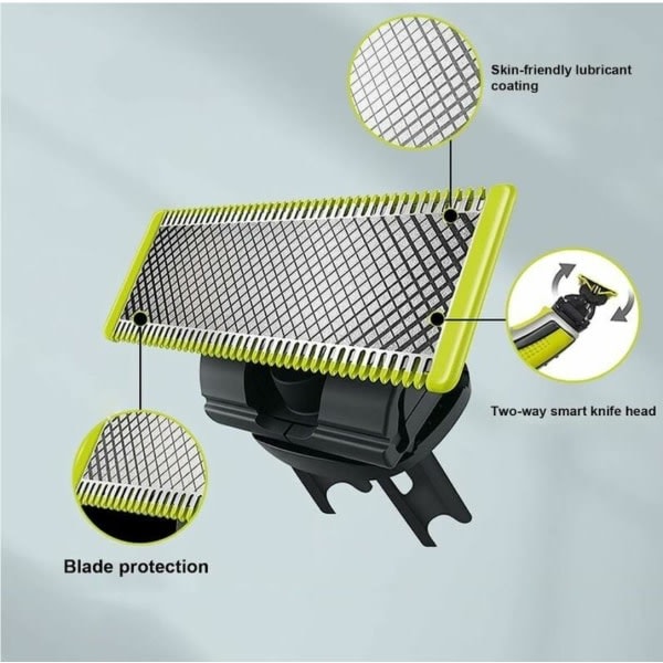 4-pakning erstatningsblader for Philips OneBlade barberhøvel for menn One Blade Pro