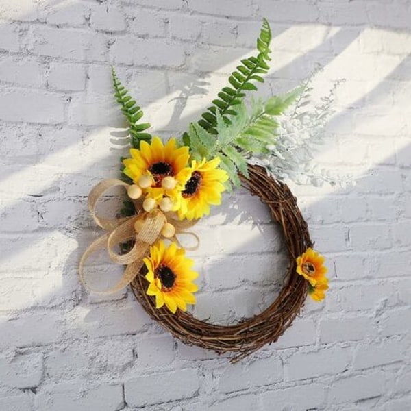 100 stk Kunstige Silke Solsikkehoder Falske Gule Solsikker til Hjem Hage Kontor Dekor Bryllup Fest Jul Bukett (Diameter: 7cm)