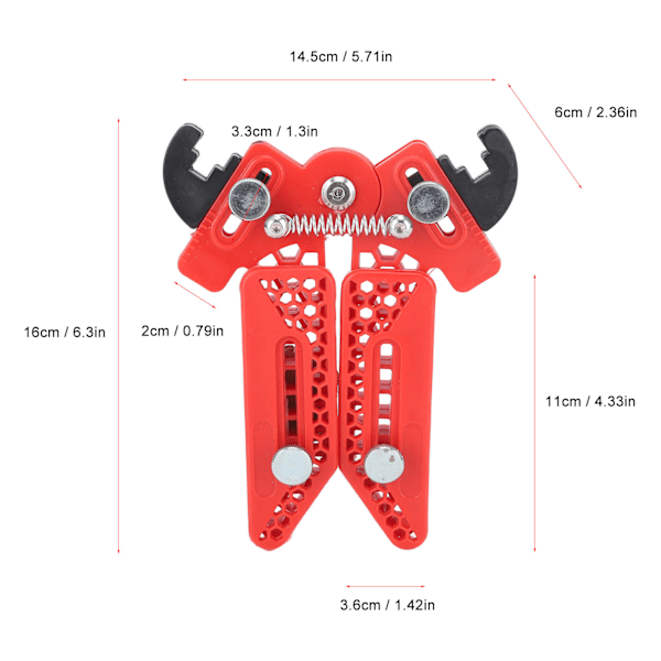 Bågskytte Blockbåge Ram Stativ Halkskydd Justerbar Bågskytte Bågstativ Fäste Stöd Stödben Röd