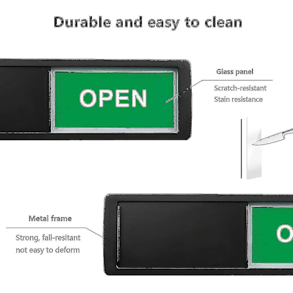 Öppet Stängt Skylt, Öppna Skyltar Sekretess Skjutdörrskylt Indikator C Silver-open close sign