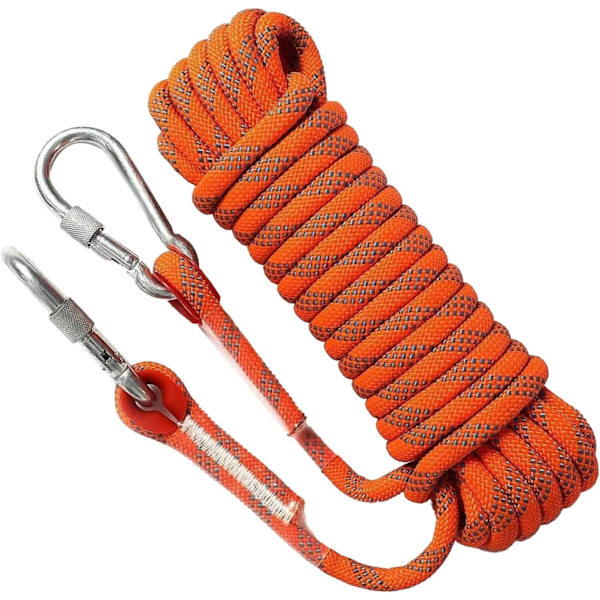 REMAKE Orange 12mm 10m 33ft Klätterrep för Utomhus Säker Klätterrep för Bergsklättring