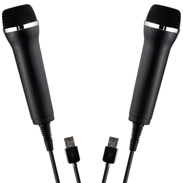 2x USB-mikrofoner Sort