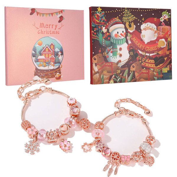 REMAKE Joulukoristeet Lahjat Countdown-kalenteri Advent diy rannekoru blindbox rosegold lahjapaketti