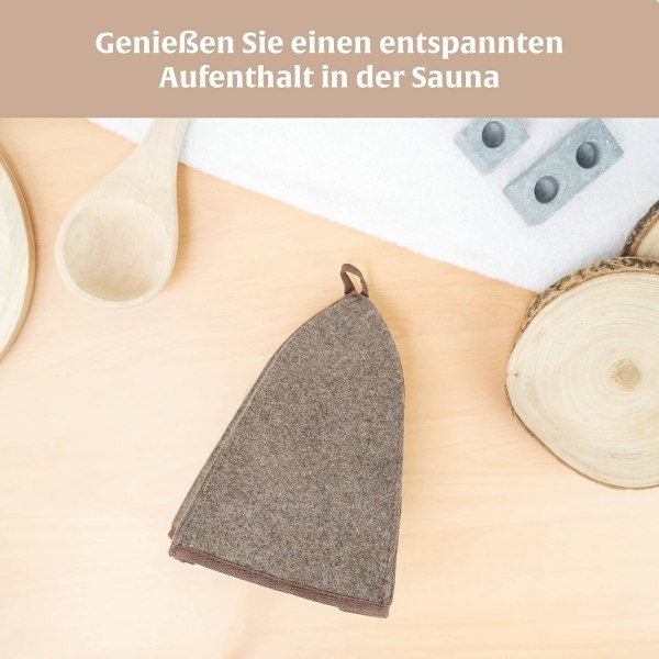 Bastuhätta i filt Bastubadfilt