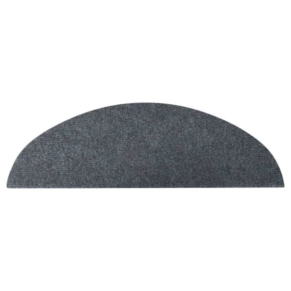 REMAKE vidaXL Trappstegsmattor självhäftande 15 st 56x17x3 cm grå grå Grey