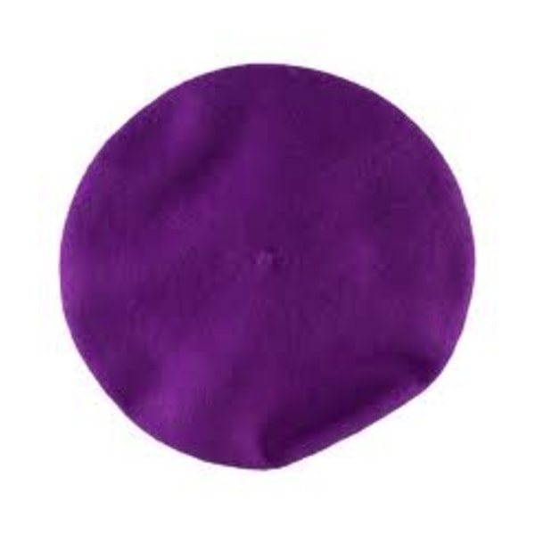 REMAKE Purple beret in wool