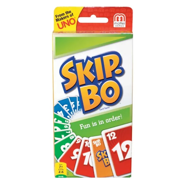 Kaksi Mattel Skip-Bo -peliä