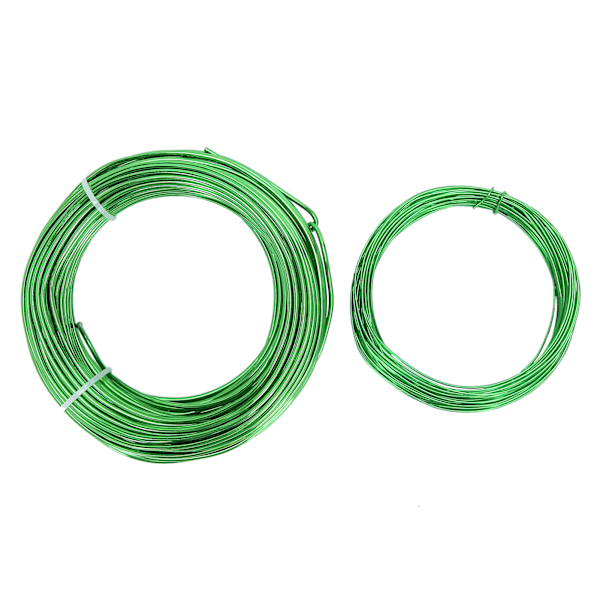 Grön aluminiumtråd flexibel smyckestillverkningstråd smyckeshantverk tillbehör 20m