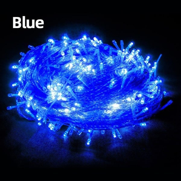 10M 100 lights New Year Christmas led garland lights Christmas decorations lights for home holiday decoration Blue