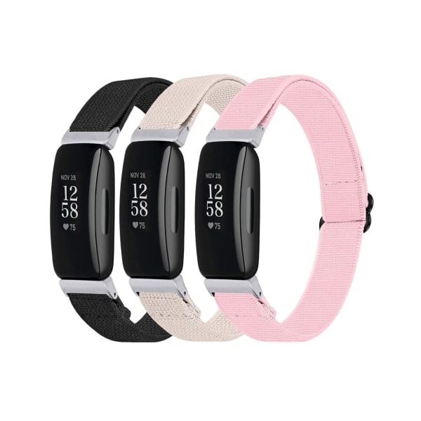 Elastiset rannekkeet Fitbit Inspire 2:lle - 3 kpl elastisia rannekkeita - Xin