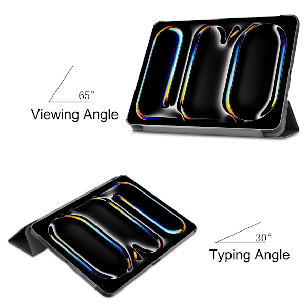 iPad Pro 13 7:e generation (2024) Fodral Tri-fold Svart