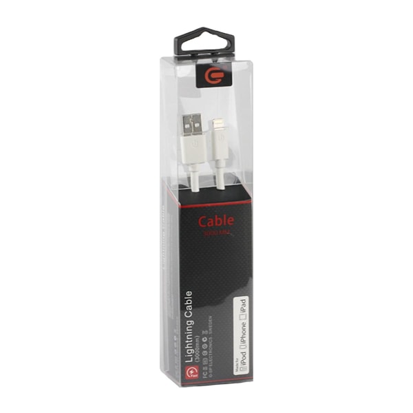 G-SP Opladerkabel iPhone/iPad/Airpods MFi 3 meter - Hvid
