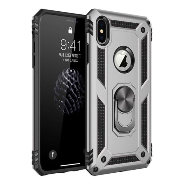 Bofink Combat iPhone Xs-fodral - Silver/Grey Silvergrå