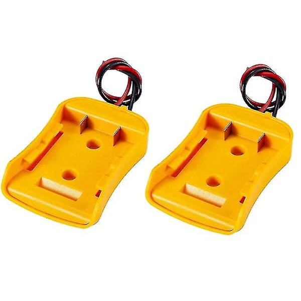 2 stk. Batteriadapter til Dewalt 20V batteri 18V Dock strømstik 12 Gauge robotkabler tilslutning