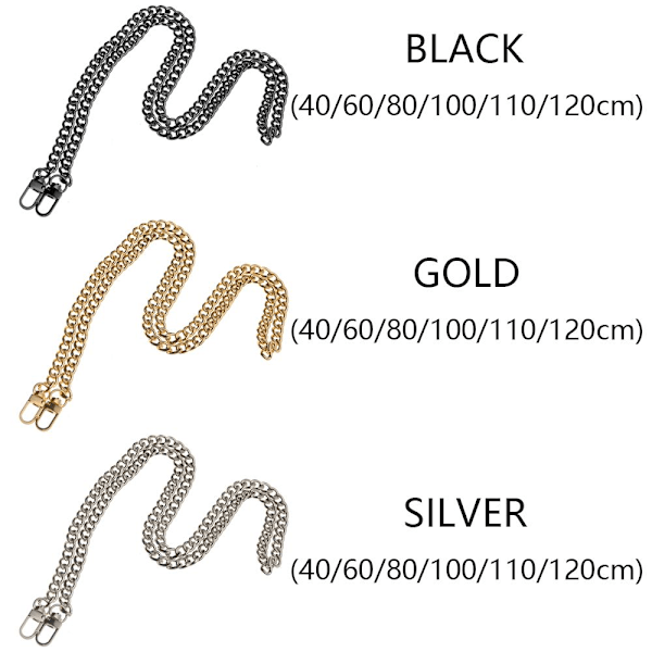 Axelremsband Handväska Kedja GULD 80CM gold 80cm