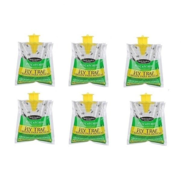REMAKE Koolmei 6-pack Hängande Flugfälla Engångsfälla Flugfällapåse