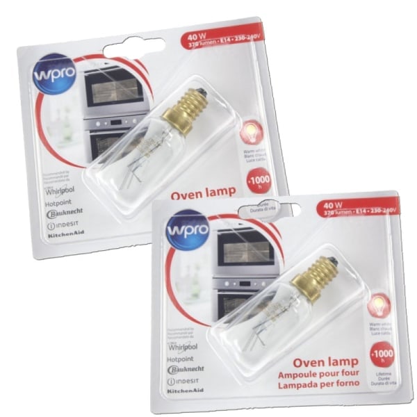 REMAKE 2p STARK Ugnlampa med full 40W 370 lumen E14 300 grader Wpro