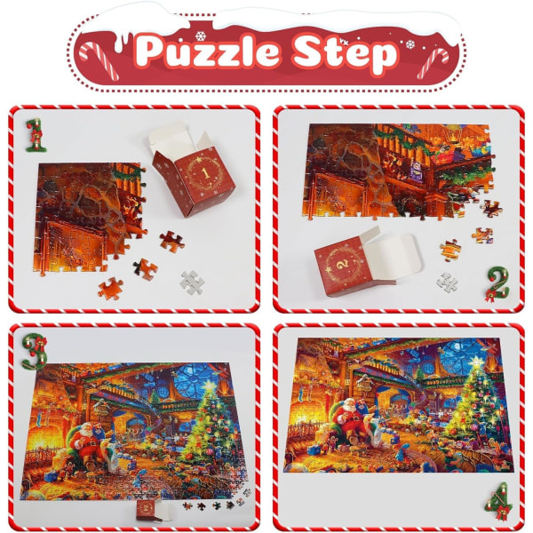 REMAKE 2023 Julekalender Puslespil Santas Workshop Puslespil Voksne Børn Puslespil Dekorationer
