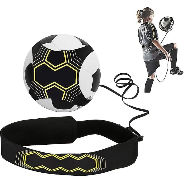LEAX HHL Fotbollsträningshjälp för barn och vuxna, Fotbollsträning med elastisk elastisk fotboll, för fotbollspresent utan fotboll
