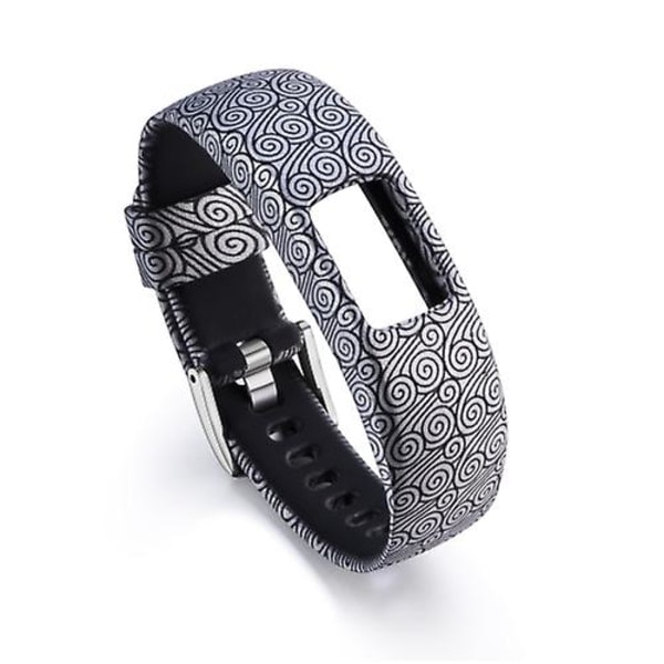 Til Garmin Vivofit 4 Glans & Farve Integreret Silikon Armbånd (FMY) Sorte Skyer