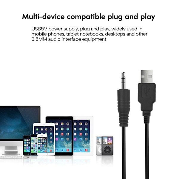 För RaspberryPi 4B/3B+ Utvecklingskort Högtalare Ljudförstärkarkort USB Mini Högtalare för 3.5mm Port