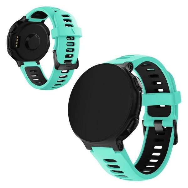 Garmin Forerunner 735XT / 220 / 230 / 235 / 620 / 630 Hållbart Silikonarmband - Cyan / Svart Grön